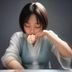 苏糖糖编辑头像，扎马尾的年轻女性，专注社交媒体内容分析